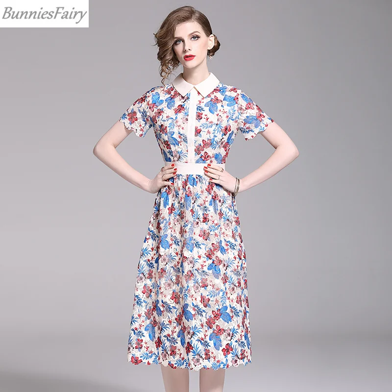 BunniesFairy 2019 Лето женское элегантное свежее маленькое Цветочное платье с цветочным