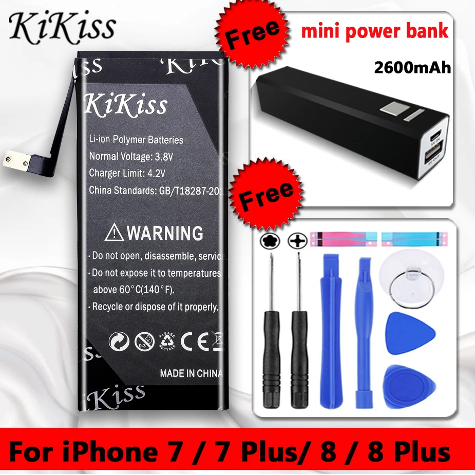 Free Gift KiKiss Battery For iPhone 7 / 7 Plus / 8 / 8 Plus Mobile Phone Replacement Battery For Apple iPhone 7 7plus 8 8plus
Free Gift KiKiss Battery For iPhone 7 / 7 Plus / 8 / 8 Plus Mobile Phone Replacement Battery For Apple iPhone 7 7plus 8 8plus