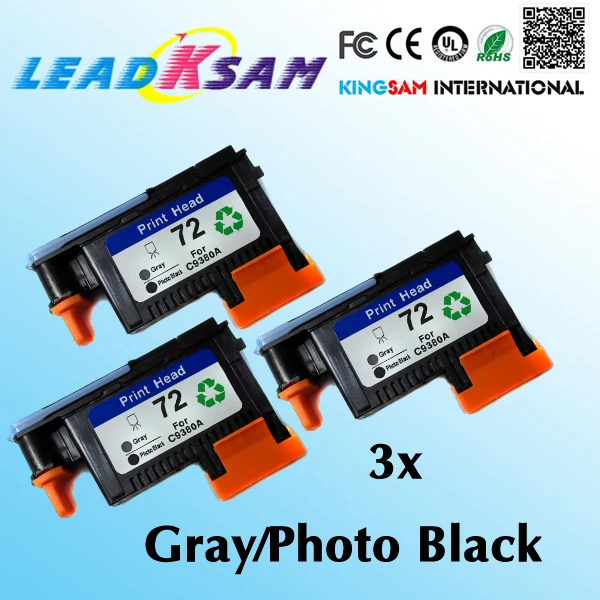 3x printheads Gray Photo Black compatible for HP72 replace for 72 Design jet T1100/T1100ps/T1100 MFP T610
3x printheads Gray Photo Black compatible for HP72 replace for 72 Design jet T1100/T1100ps/T1100 MFP T610