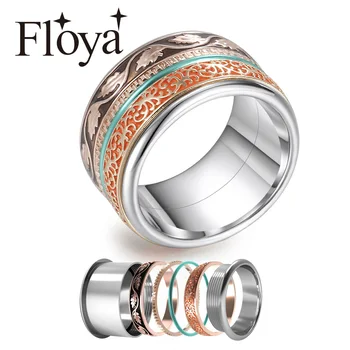 Cremo Boho Rings For Women Stainless Steel Vintage Spinner Stackable Ring Rose Gold Interchangeable Wedding Band Ringen Set
Cremo Boho Rings For Women Stainless Steel Vintage Spinner Stackable Ring Rose Gold Interchangeable Wedding Band Ringen Set