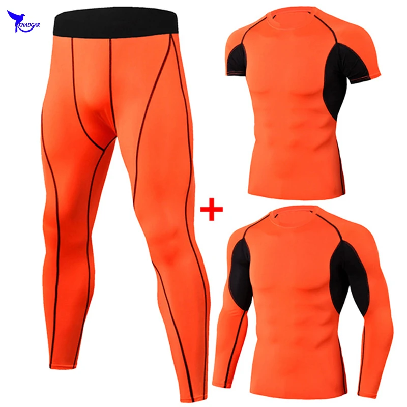 3PCS Short/Long Sleeve Shirt+Tights Mens Sport Suit Compression Quick Dry Running Set Tracksuits Gym Fitness Training Sportswear 
3PCS Short/Long Sleeve Shirt+Tights Mens Sport Suit Compression Quick Dry Running Set Tracksuits Gym Fitness Training Sportswear