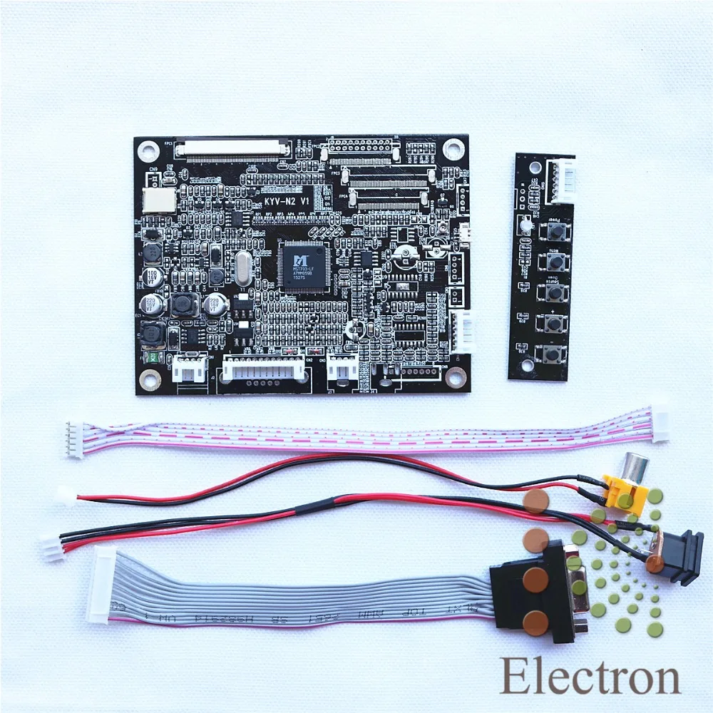 VGA+AV LCD Driver Controller Board KYV-N2 V1 kit Work For for HSD070IDW1-A20 HSD080DIW1-A 800X480 LCD Screen
VGA+AV LCD Driver Controller Board KYV-N2 V1 kit Work For for HSD070IDW1-A20 HSD080DIW1-A 800X480 LCD Screen