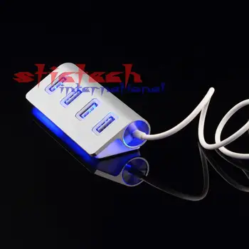 by dhl or ems 200 pcs High quality Aluminum Blue led Mini 4 Port HUB High Speed USB 2.0 Splitter Adapter Hub with Cable
by dhl or ems 200 pcs High quality Aluminum Blue led Mini 4 Port HUB High Speed USB 2.0 Splitter Adapter Hub with Cable