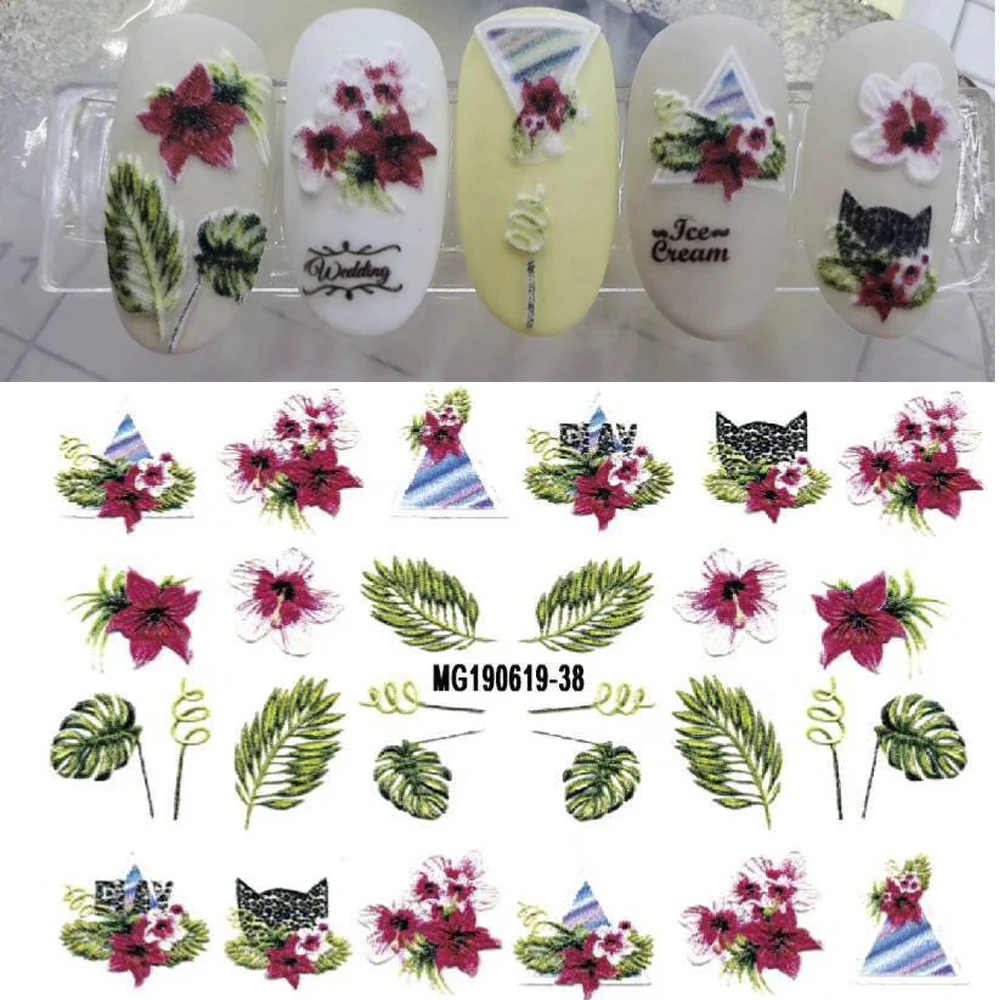 1Sheet 3D DIY Nail Art Transfer Decals Stickers Flower Beauty Manicure Design Tool Acrylic Engraved Floral Nail Sticker
1Sheet 3D DIY Nail Art Transfer Decals Stickers Flower Beauty Manicure Design Tool Acrylic Engraved Floral Nail Sticker