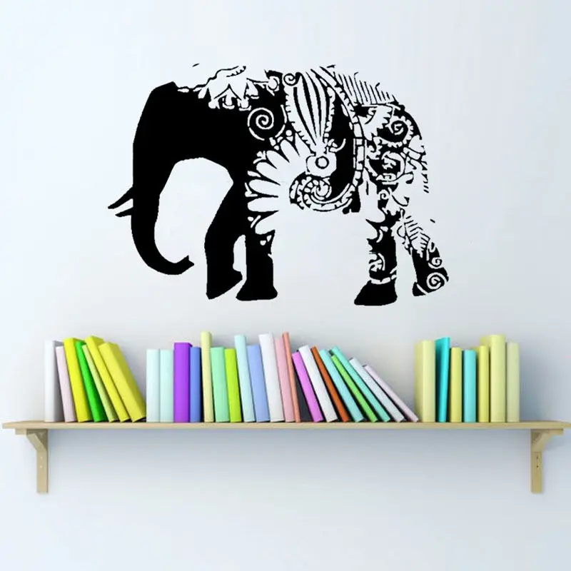 Floral Elephant Religious Wall Sticker Indian Ganesha Pattern Black Wall Decal Removable Wall Decal Home Art Decoration Y- 515
Floral Elephant Religious Wall Sticker Indian Ganesha Pattern Black Wall Decal Removable Wall Decal Home Art Decoration Y- 515