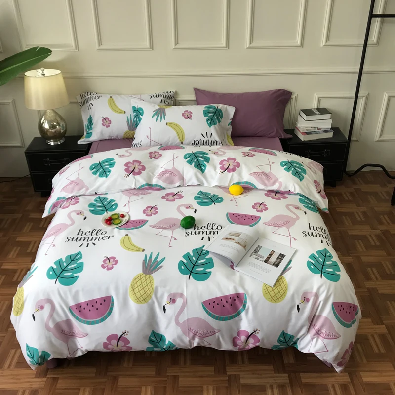 iDouillet Multicolor 100% Cotton Bedding Set Fruits & Animal Print Duvet Cover Bed Flat Sheet with 2 Pillowcases Queen King Size
iDouillet Multicolor 100% Cotton Bedding Set Fruits & Animal Print Duvet Cover Bed Flat Sheet with 2 Pillowcases Queen King Size