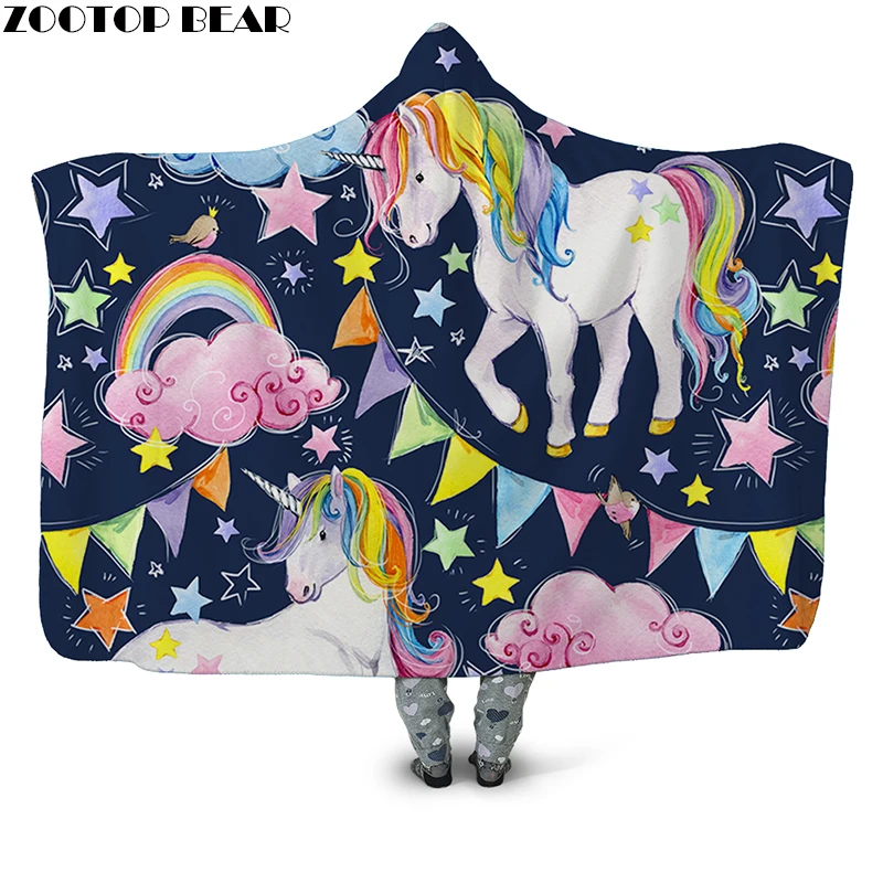 Lovely Unicorn 3D Printed Plush Hooded Blanket for Adults Children Warm Wearable Fleece Throw Blanket Home Office Washable Cloak
Lovely Unicorn 3D Printed Plush Hooded Blanket for Adults Children Warm Wearable Fleece Throw Blanket Home Office Washable Cloak