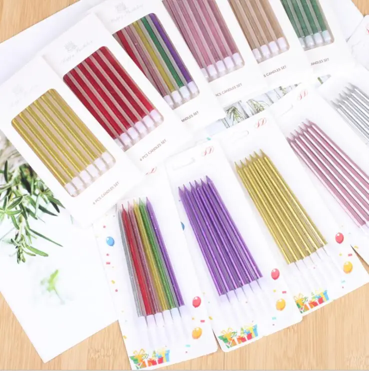 6 pcs/lot long pencil cake candle safe flames smokeless kids birthday party wedding cake candle home decoration favor supplies
6 pcs/lot long pencil cake candle safe flames smokeless kids birthday party wedding cake candle home decoration favor supplies
