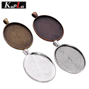 Kupla Flat Pendant Cabochon Setting 30*40mm Oval Glass Cabochons Settings DIY Pendant Blank Base Accessories for Jewelry C5672
Kupla Flat Pendant Cabochon Setting 30*40mm Oval Glass Cabochons Settings DIY Pendant Blank Base Accessories for Jewelry C5672