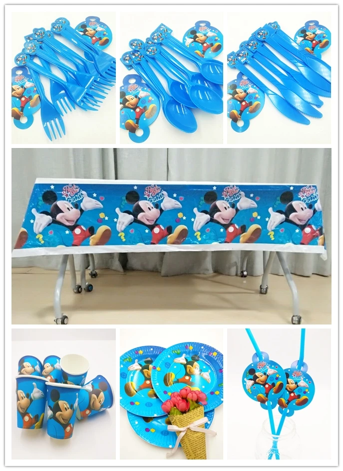61pcs/set Mickey Mouse Baby Birthday Party Favors Decorations Tableware Tablecloth Plate Cup Fork Spoon Straws Kids Party
61pcs/set Mickey Mouse Baby Birthday Party Favors Decorations Tableware Tablecloth Plate Cup Fork Spoon Straws Kids Party
