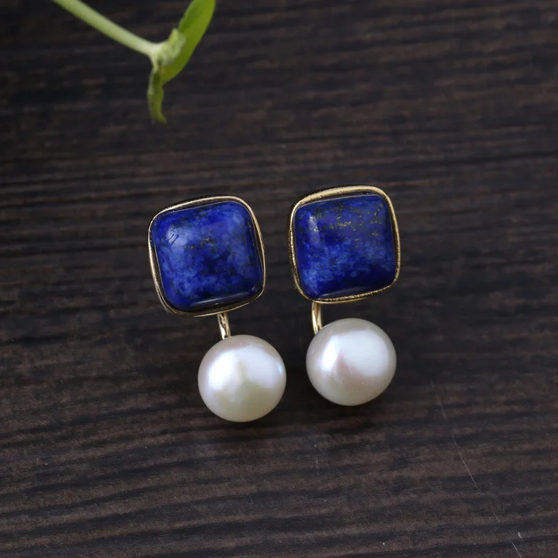 Lanseis Charm Pattern Stone With Big Pearl Earrings, 1Pcs Unique Party, Wedding, Spring Style, Design Handmade Jewelry For Women
Lanseis Charm Pattern Stone With Big Pearl Earrings, 1Pcs Unique Party, Wedding, Spring Style, Design Handmade Jewelry For Women