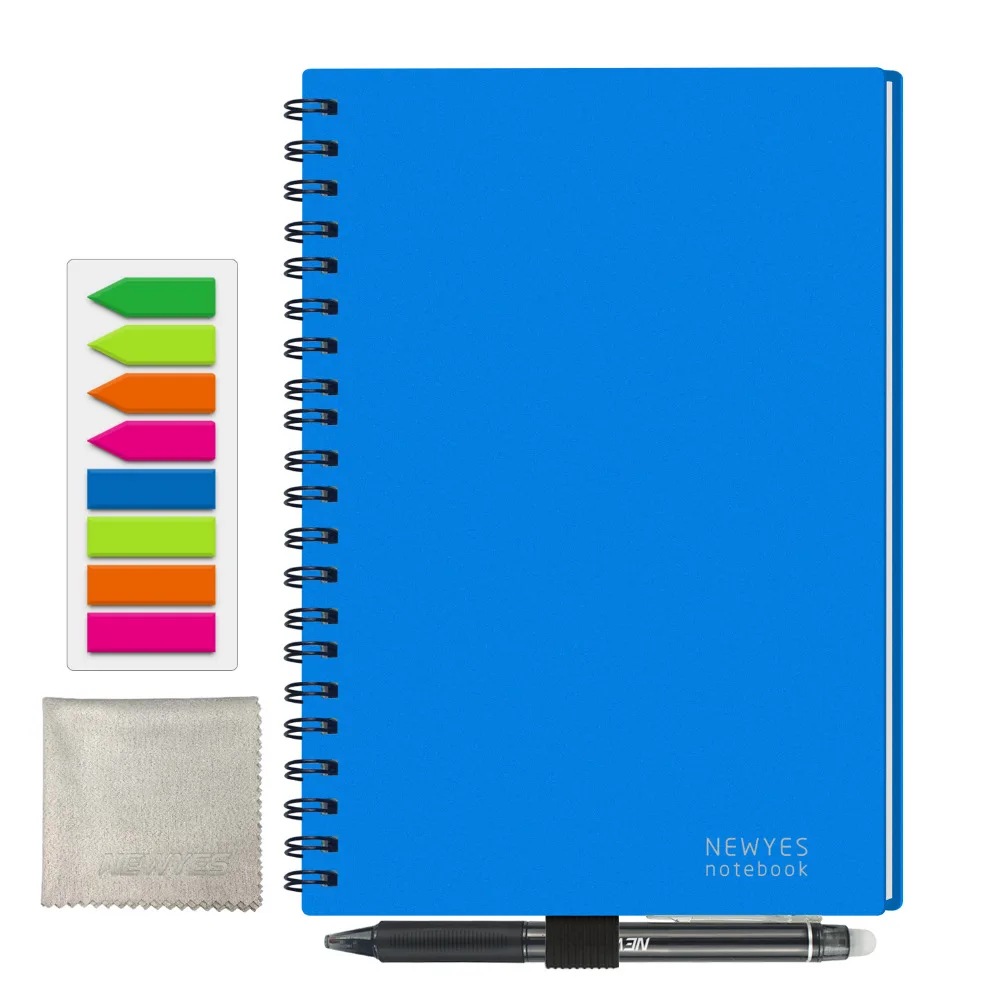 NEWYES Reusable Smart A5 Notebook Flash Storage Paper Notepad App Connection School Pocketbook Kids Gift with Erasable Pen 2019
NEWYES Reusable Smart A5 Notebook Flash Storage Paper Notepad App Connection School Pocketbook Kids Gift with Erasable Pen 2019