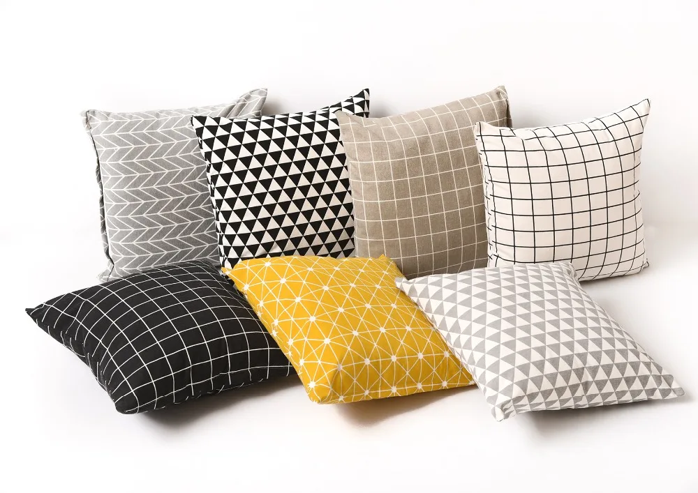 mylb Geometric Plaid Decorative Throw Pillow Cases Soft 45*45cm Cotton Linen Home Yellow Grey White Pillow
mylb Geometric Plaid Decorative Throw Pillow Cases Soft 45*45cm Cotton Linen Home Yellow Grey White Pillow