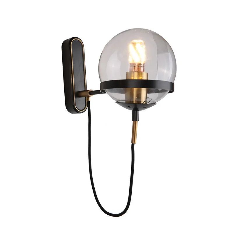 2018 new Post modern copper wall Lamp Sconce Wall Light Glass Ball Dining Bedroom E27 Restaurant Aisle Hallway Corridor balcony
2018 new Post modern copper wall Lamp Sconce Wall Light Glass Ball Dining Bedroom E27 Restaurant Aisle Hallway Corridor balcony