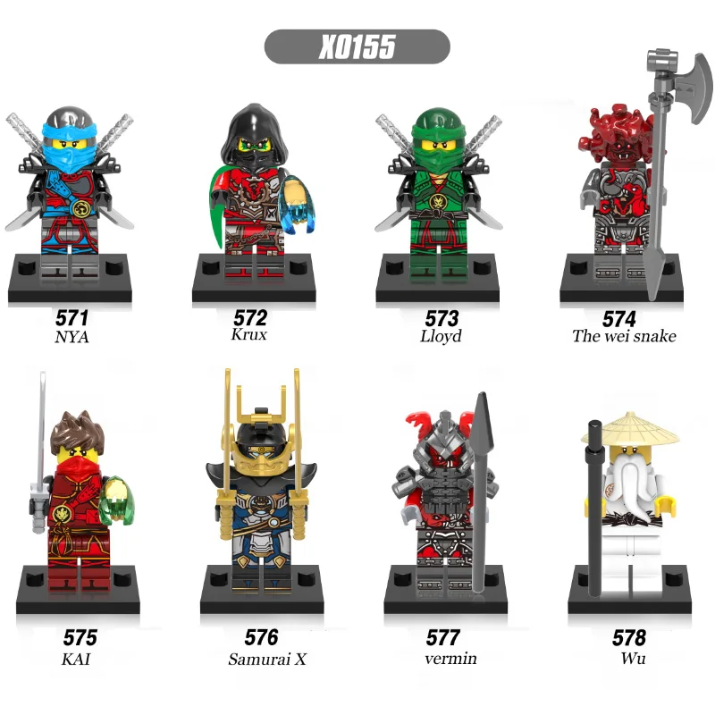 Single Sale Super Heroes Ninja Figures Lloyd NYA Krux The wei snake Bricks Building Blocks Education Toys for children
Single Sale Super Heroes Ninja Figures Lloyd NYA Krux The wei snake Bricks Building Blocks Education Toys for children