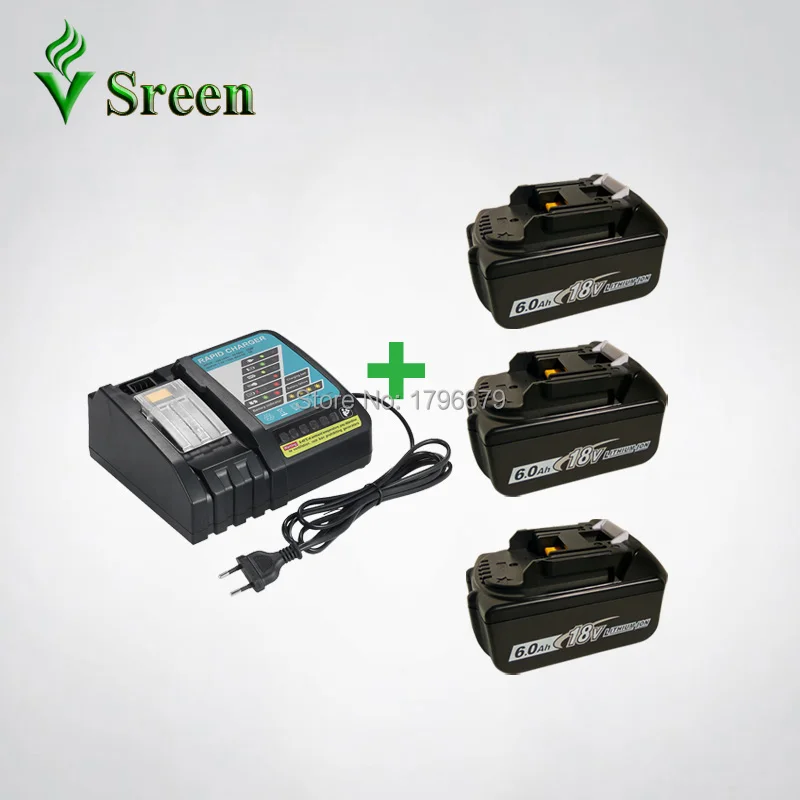 3PCS 18V BL1860 6000mAh Lithium Ion Replacement for Makita BL1850 BL1840 BL1830 Rechargeable Power Tool Battery Rapid Charger
3PCS 18V BL1860 6000mAh Lithium Ion Replacement for Makita BL1850 BL1840 BL1830 Rechargeable Power Tool Battery Rapid Charger