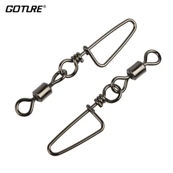 Goture Fishing Swivels #2 #4 #6 Rolling Swivel with Coastlock Snap Hook Lure Connector With Solid Ring Fishing Tackle 200pcs/lot
Goture Fishing Swivels #2 #4 #6 Rolling Swivel with Coastlock Snap Hook Lure Connector With Solid Ring Fishing Tackle 200pcs/lot