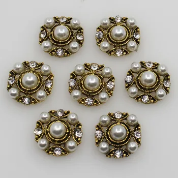 New 10pc 18mm Retro Base Rhinestone Pearl Buttons Wedding Decoration Flat Back Clothing Metal Scrapbooking Crafts Accessories
New 10pc 18mm Retro Base Rhinestone Pearl Buttons Wedding Decoration Flat Back Clothing Metal Scrapbooking Crafts Accessories