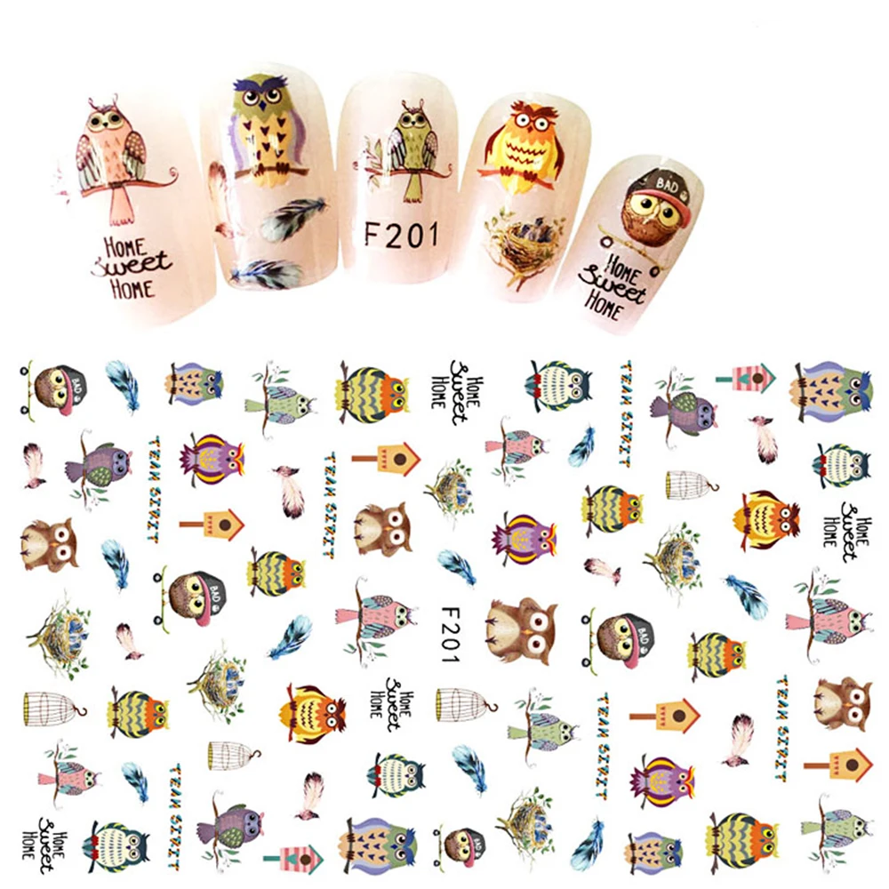 New Fashion 1 Sheet 3D Nail Decal owl Design Manicure Stickers Colorful Nail Art DIY Decoration Tips BEF201
New Fashion 1 Sheet 3D Nail Decal owl Design Manicure Stickers Colorful Nail Art DIY Decoration Tips BEF201