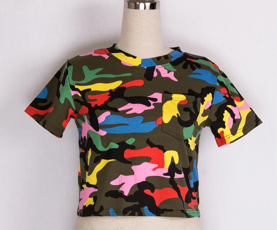 Korean Harajuku T Shirt Women 2017 Casual Camouflage Mesh Punk Rock with a pocket T-Shirts Female dance Tops for Women Clothing
Korean Harajuku T Shirt Women 2017 Casual Camouflage Mesh Punk Rock with a pocket T-Shirts Female dance Tops for Women Clothing