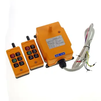 

12V-415V 6 Channels 1 Speed 2 Transmitters Hoist Crane Truck Radio Remote System Controller CE