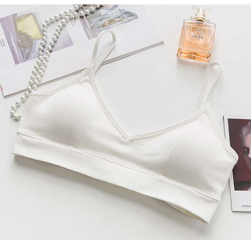 TERMEZY Cotton Woman Bra Fitness Tops Brassiere Push Up Lady Lingerie Bralette Sexy Backless Bras Unlined Seamless Underwear (5)