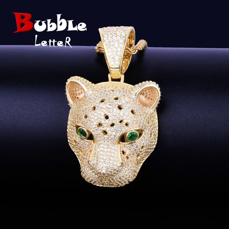 Animal Leopard head Pendant Necklaces Gold Silver Color Bling Cubic Zircon Men's Hip hop Necklace Rock Jewelry
Animal Leopard head Pendant Necklaces Gold Silver Color Bling Cubic Zircon Men's Hip hop Necklace Rock Jewelry