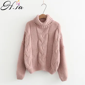 H.SA Autumn Winter Women Turtleneck Sweater Thickening Full Sleeve Knitting Twist Shape Pullover Female Loose roupas feminina
H.SA Autumn Winter Women Turtleneck Sweater Thickening Full Sleeve Knitting Twist Shape Pullover Female Loose roupas feminina