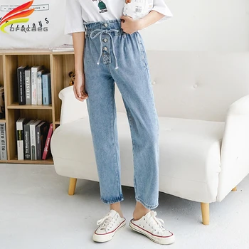 High Elastic Waist Jeans Woman 2019 Spring Summer New Arrivals Korean Style Women Loose Blue Jeans With Pockets Jeans Mujer
High Elastic Waist Jeans Woman 2019 Spring Summer New Arrivals Korean Style Women Loose Blue Jeans With Pockets Jeans Mujer