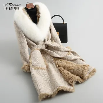 Women Clothes 2018 Lamb Fur Liner Coat Real Fox Fur Collar Coats Autumn Winter Vintage Long Wool Jacket Abrigo Mujer 18620ZL434
Women Clothes 2018 Lamb Fur Liner Coat Real Fox Fur Collar Coats Autumn Winter Vintage Long Wool Jacket Abrigo Mujer 18620ZL434