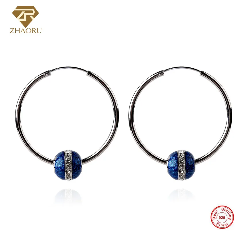 ZHAORU 925 Sterling Sliver Earrings Blue Enamal Pandore Charm Earring with Ear Loop for Women Fashion Fine Jewelry DIY Gift
ZHAORU 925 Sterling Sliver Earrings Blue Enamal Pandore Charm Earring with Ear Loop for Women Fashion Fine Jewelry DIY Gift