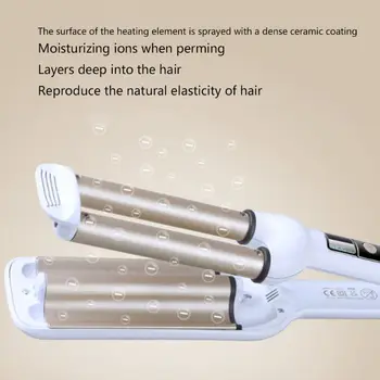 Pro Ceramic Triple Barrel Hair Wave Waver Curling Iron Curler EU Plug Styling Tools Hair Style Accessories
Pro Ceramic Triple Barrel Hair Wave Waver Curling Iron Curler EU Plug Styling Tools Hair Style Accessories
