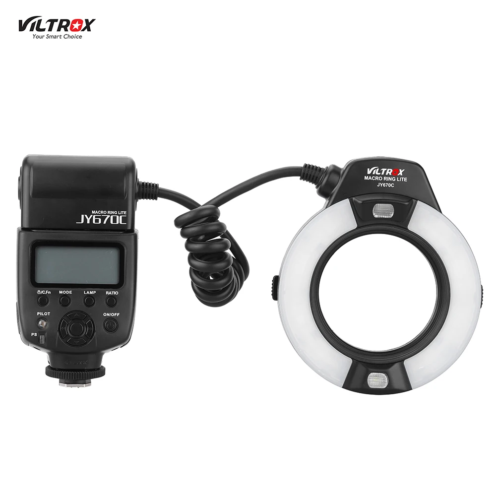Viltrox JY-670C E-TTL Auto Exposure Macro Ring Speedlite Flash Close-up Fill-in LED Light for Canon EOS 5D2 7D 50D 60D 550D 600D
Viltrox JY-670C E-TTL Auto Exposure Macro Ring Speedlite Flash Close-up Fill-in LED Light for Canon EOS 5D2 7D 50D 60D 550D 600D