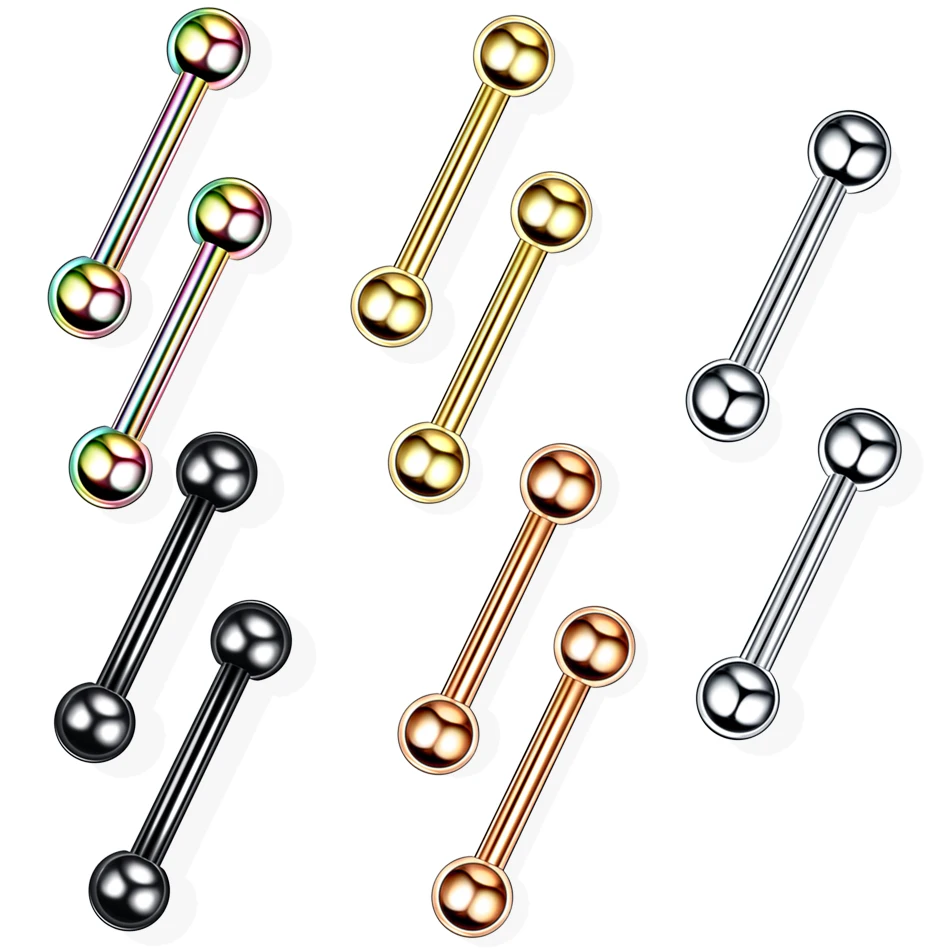 2pcs/lot Steel Ear Helix Tragus Barbell Piercing Stud Earrings Mixed Colors Orelha Cartilage Labret Piercings Body Jewelrys 16G
2pcs/lot Steel Ear Helix Tragus Barbell Piercing Stud Earrings Mixed Colors Orelha Cartilage Labret Piercings Body Jewelrys 16G