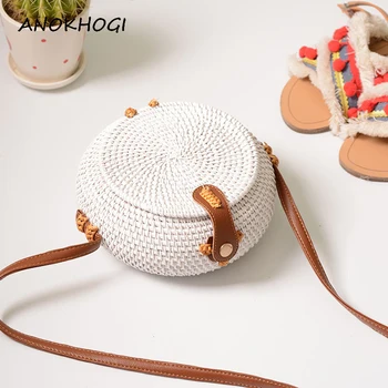 White Circle Handmade Rattan Woven Women Shoulder Bags Vintage Bohemia Style Beach Straw Weave Crossbody Bags New Handbag B221
White Circle Handmade Rattan Woven Women Shoulder Bags Vintage Bohemia Style Beach Straw Weave Crossbody Bags New Handbag B221