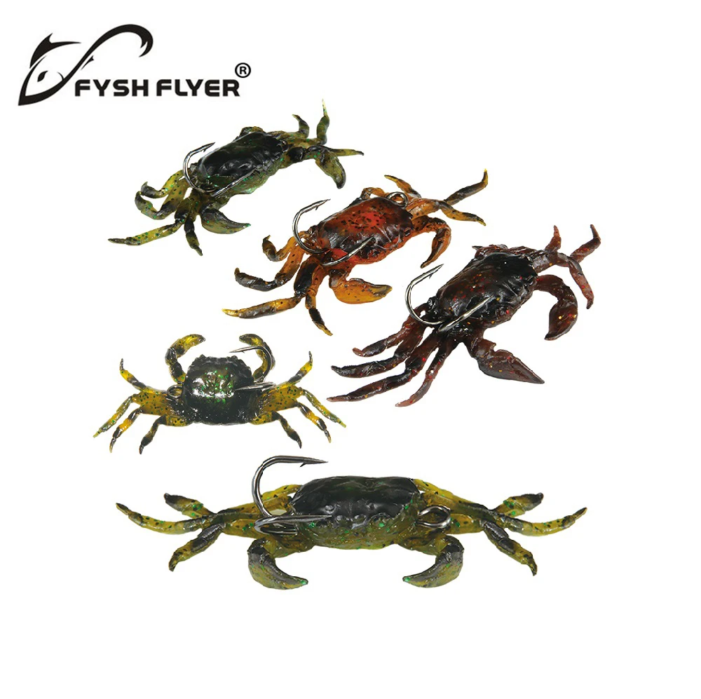5pcs Lifelike Artificial Soft Fishing Lures Crab Bait With Sharp Hooks, Fishing Tackle Accessory Tool, Free shipping CR100
5pcs Lifelike Artificial Soft Fishing Lures Crab Bait With Sharp Hooks, Fishing Tackle Accessory Tool, Free shipping CR100