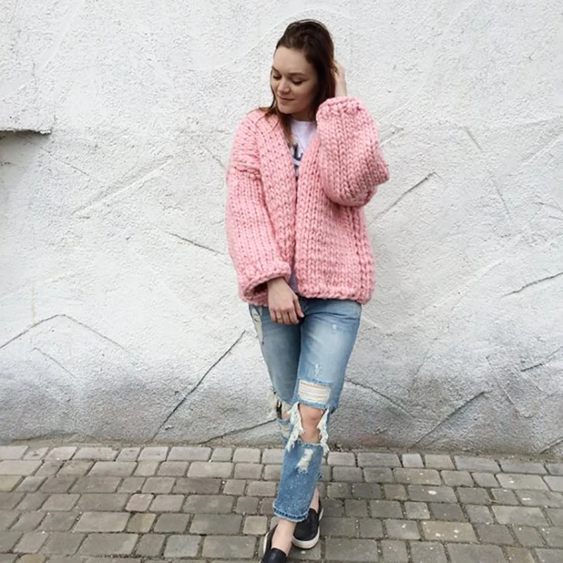 Oversized chunky Hand-knitted Cardigan Sweater hand casual 5XL code Cardigan sweater coat 2019 Spring Cardigan Sweater Female
Oversized chunky Hand-knitted Cardigan Sweater hand casual 5XL code Cardigan sweater coat 2019 Spring Cardigan Sweater Female