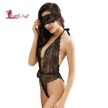 Lurehooker Women Backless Deep V-Neck Sexy Lingerie Solid Lace Eyeshade Babydoll Mesh Sleepwear Erotic Nightdress Freesize
Lurehooker Women Backless Deep V-Neck Sexy Lingerie Solid Lace Eyeshade Babydoll Mesh Sleepwear Erotic Nightdress Freesize