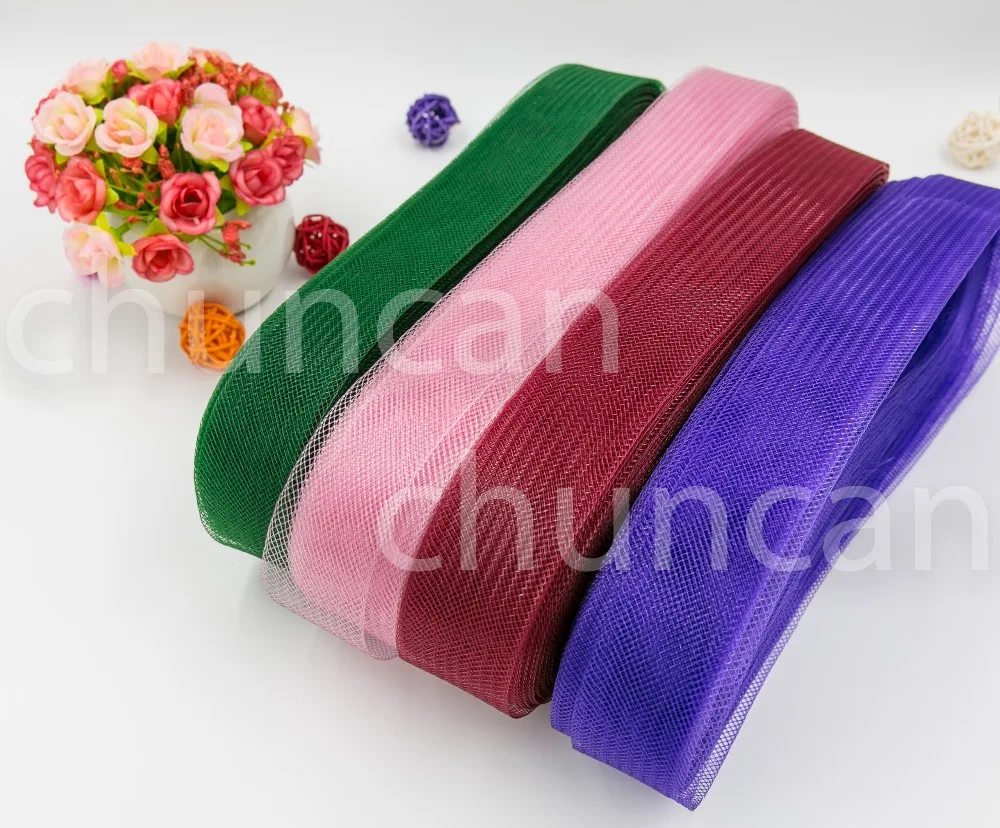 1.6'' 4cm width stiff Polyester Netting Plain Veiling Crin Braid For Flexible Sinamay Millinery Hat Trim 100yard/lot
1.6'' 4cm width stiff Polyester Netting Plain Veiling Crin Braid For Flexible Sinamay Millinery Hat Trim 100yard/lot