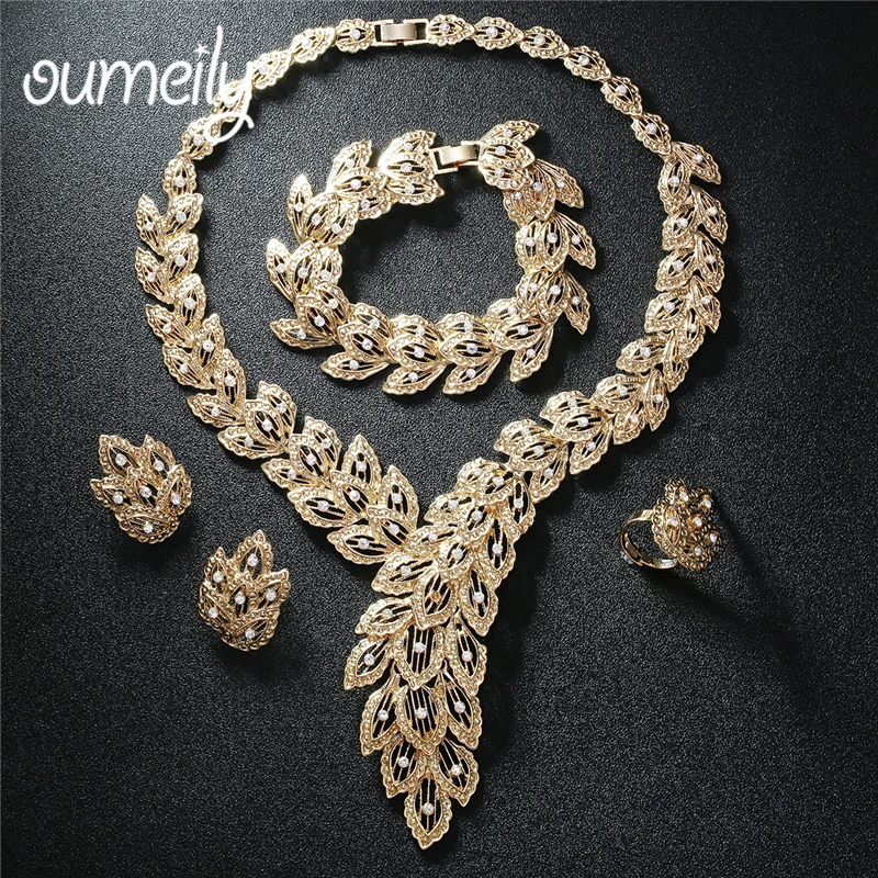 Фото OUMEILY нигерийские бусы ожерелье набор украшений для женщин свадьбы имитация