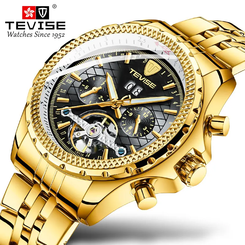 Luxury Brand Tevise Tourbillon Automatic Mechanical Men Watch Men Stainless steel Multifunction Wristwatch Relogio Masculino
Luxury Brand Tevise Tourbillon Automatic Mechanical Men Watch Men Stainless steel Multifunction Wristwatch Relogio Masculino