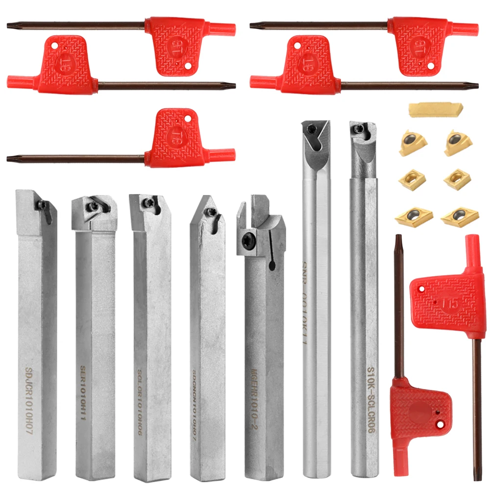 21PCS 10mm Lathe Boring Bar Carbide Insert Wrench Good Toughness Semi-finishing Turning Tool Holder
21PCS 10mm Lathe Boring Bar Carbide Insert Wrench Good Toughness Semi-finishing Turning Tool Holder