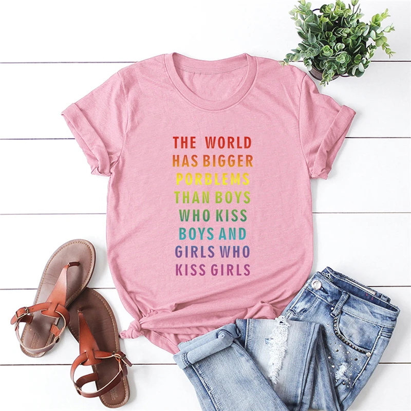 Women t shirt Europe US new creative bisexual topic Gradient letter print tshirt Funny t-shirt Tops summer tee shirt femme S-5XL
Women t shirt Europe US new creative bisexual topic Gradient letter print tshirt Funny t-shirt Tops summer tee shirt femme S-5XL