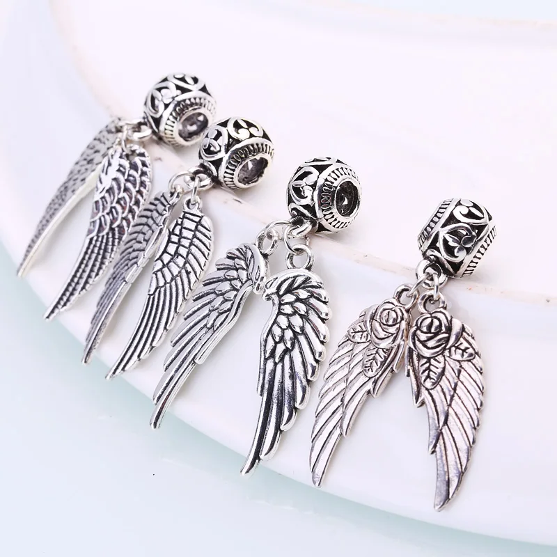 Tibetan Silver Angel Wings Charms Beads Fit Pandora Charms Diy Metal Wings Beads Charms Wholesale 4pcs/lot BC8804
Tibetan Silver Angel Wings Charms Beads Fit Pandora Charms Diy Metal Wings Beads Charms Wholesale 4pcs/lot BC8804