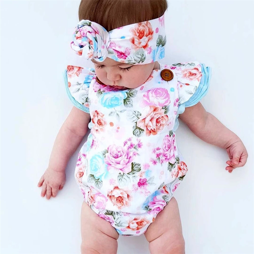 Cute Floral Infant Baby Girls Clothes Summer Flower Romper Sunsuit+Headband Cotton Toddler Outfits Set
Cute Floral Infant Baby Girls Clothes Summer Flower Romper Sunsuit+Headband Cotton Toddler Outfits Set