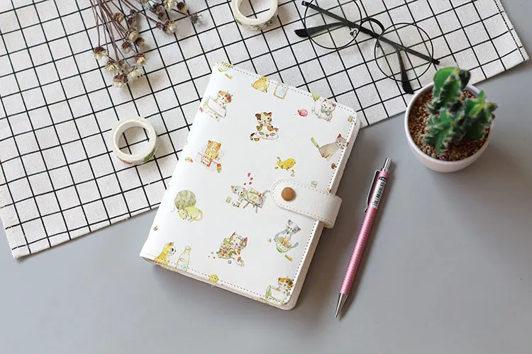 JUGAL-Cute-Flamingo-Watercolor-Spiral-Notebooks-A6-Leather-Planner-Notepad-Korea-Stationery-DIY-Diary-School-Supplies-Gift12