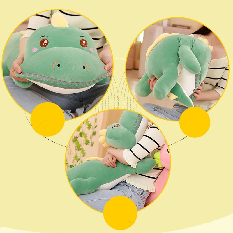 Dorimytrader Cuddly Decompression Dinosaur Plush Pillow Large Stuffed Soft Anime Dinosaurs Doll Anime Toy Children and Adults Gift 120CM 150CM DY50272 (3)