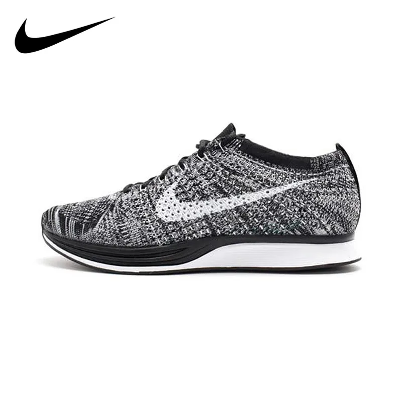 

Original Authentic Nike Flyknit Racer Men's Running Shoes Mesh Breathable Outdoor Sneakers Athletic Designer Footwear 526628-012