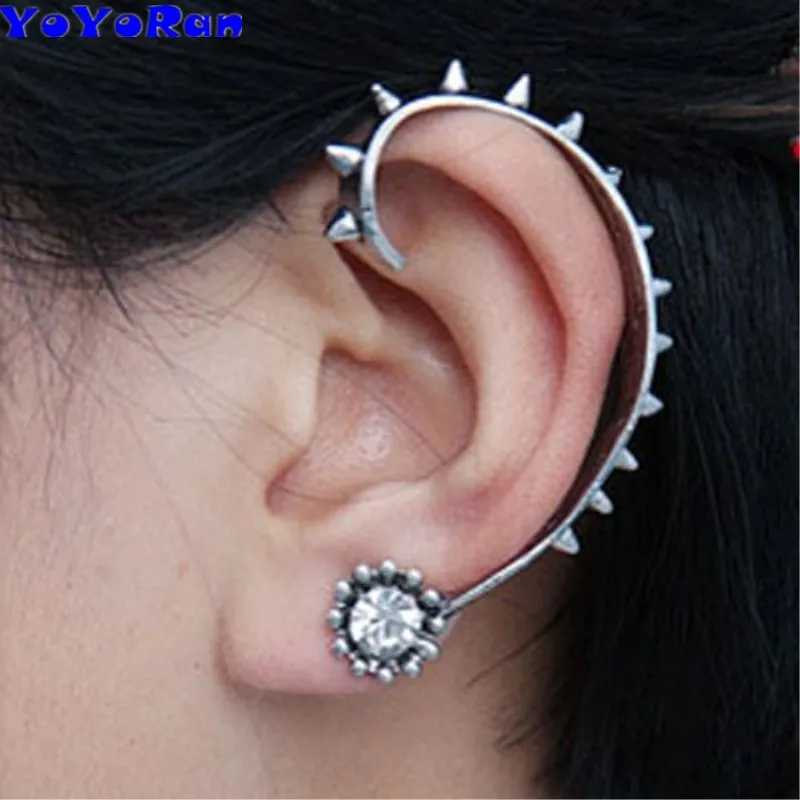 YOYORan 1pc vintage sun rivet stud earring ear cuff for woman man Punk Gothic nail ear hang hook earring jewelry gift
YOYORan 1pc vintage sun rivet stud earring ear cuff for woman man Punk Gothic nail ear hang hook earring jewelry gift