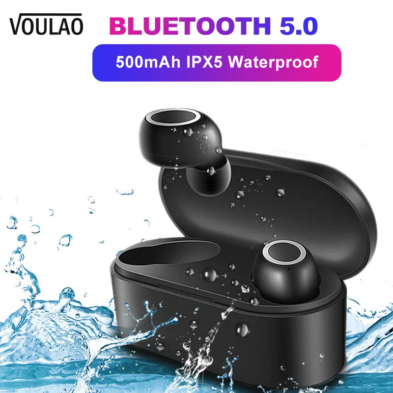 VOULAO Wireless Headphone Bluetooth V5.0 Earphones TWS In-Ear Handsfree Headset Sport Earbuds For IOS Android With Charging Case
VOULAO Wireless Headphone Bluetooth V5.0 Earphones TWS In-Ear Handsfree Headset Sport Earbuds For IOS Android With Charging Case